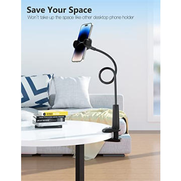 Tryone Gooseneck Phone Holder Stand for Bed and Desk