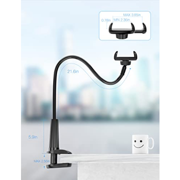 Tryone Gooseneck Phone Holder Stand for Bed and Desk