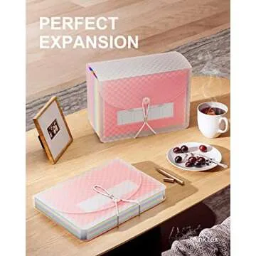ThinkTex Accordion File Organizer - 26 Pockets & A-Z Tabs