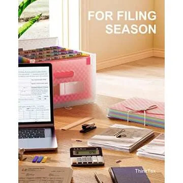 ThinkTex Accordion File Organizer - 26 Pockets & A-Z Tabs