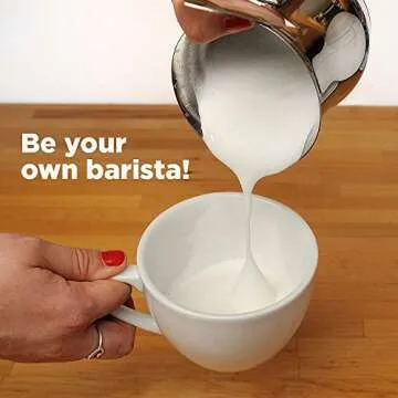 Zeattain Electric Milk Frother for Perfect Coffee Foam