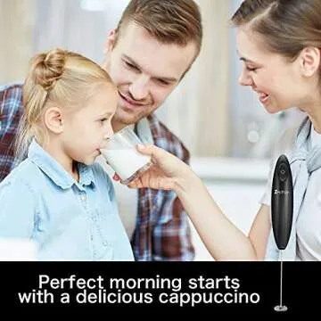 Zeattain Electric Milk Frother for Perfect Coffee Foam