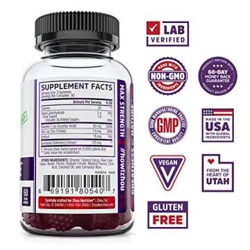 Zhou Nutrition Elder-Mune Sambucus Elderberry Gummies with Zinc and Vitamin C for Kids & Adults (Age...