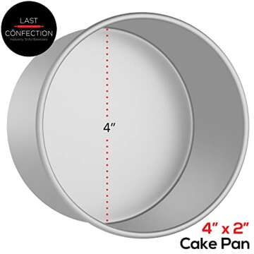Last Confection 4" x 2" Aluminum Round Cake Pan - Professional Bakeware