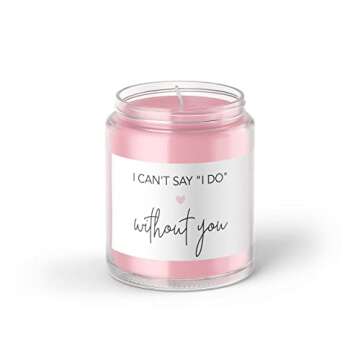 Bridesmaid Mini Champagne Labels ● SET of 10 ● Bridesmaid Proposal, I can't say I Do without you Will You Be My Maid of Honor Ask Bridal Party Groomsman Wine Stickers Bride Tribe Label M200-IDO-10