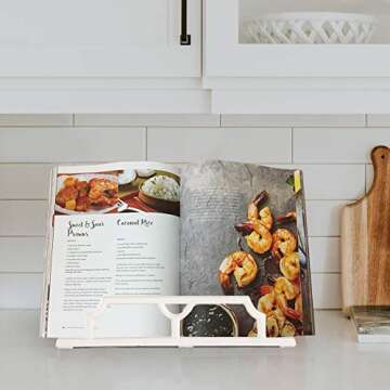 JOGREFUL Vintage Cookbook Stand Cast Iron, Decorative Metal Cookbook Recipe Holder for Bible, Easel,...