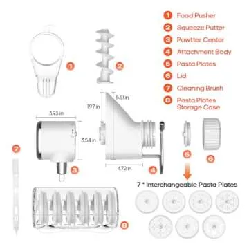 Pasta Press Attachment for Kitchenaid Stand Mixers