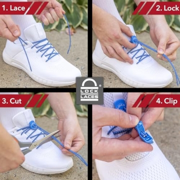 LOCK LACES No-Tie Elastic Shoelaces for Easy Use