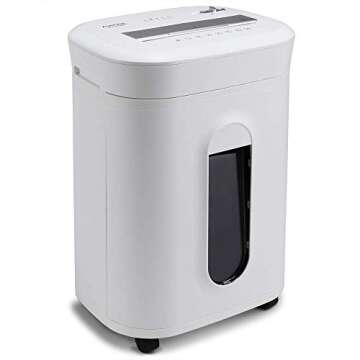 Aurora AU1060MA Professional Grade 10-Sheet High Security Micro-Cut Paper and Credit Card Shredder/ 60 Minutes/Security Level P-5, White, AU1060MA 10-Sheet High Security Microcut
