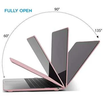 IBENZER Compatible with New MacBook Air 13 inch Case 2022 2021 2020 M1 A2337 A2179 A1932, Plastic Hard Shell Case with Keyboard Cover for Mac Retina Display with Touch ID, Rose Quartz, MMA-T13RQ+1