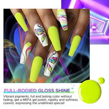 MEFA Gel Nail Polish Set - Vibrant Eco-Friendly Colors for Summer Style