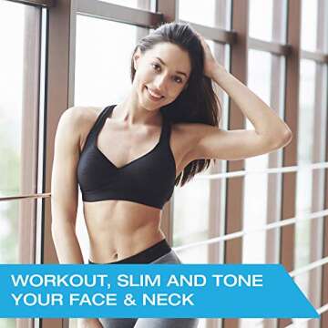 Jawline Exerciser by Tilcare - Jaw Exerciser for Men & Women that helps to workout your Jaw, Neck and tone your face with exercise - Face Slimmer that will chisel the Jawline - 3-Pack 40, 50, 70 lb