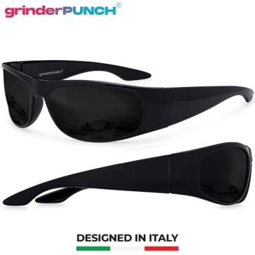 grinderPUNCH Super Dark Lens Black Sunglasses for All