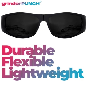 grinderPUNCH Super Dark Lens Black Sunglasses for All