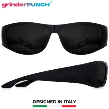 grinderPUNCH Super Dark Lens Black Sunglasses for All