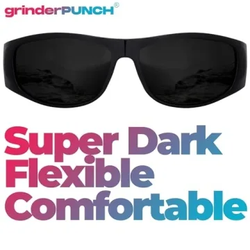 grinderPUNCH Super Dark Lens Black Sunglasses for All