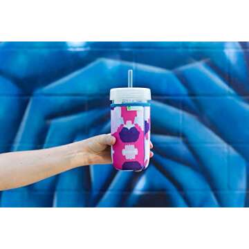 JarJackets Neoprene Mason Jar Protector Sleeve - Fits 24oz (1.5 pint) Jars (4, Multicolor)