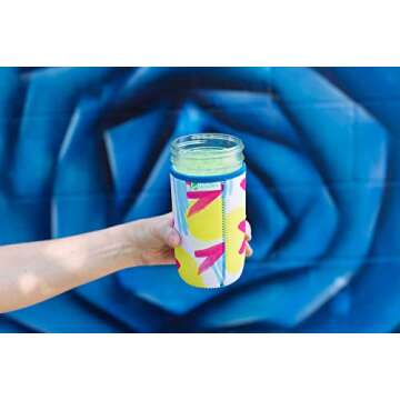 JarJackets Neoprene Mason Jar Protector Sleeve - Fits 24oz (1.5 pint) Jars (4, Multicolor)