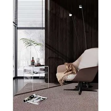 Stylish Solaround Acrylic End Table - Clear 2-Tier Design