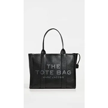 Marc Jacobs Women's The Leather Large Tote Bag, Black, One Size