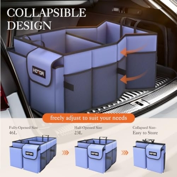 HOTOR Trunk Organizer - Foldable Car Storage Solution