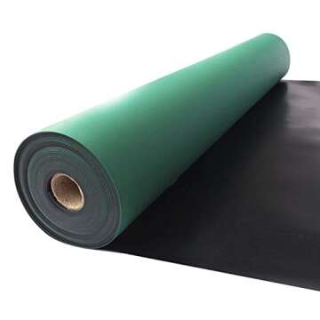 MYOYAY 23.6" x 118" Rubber ESD Soldering Mat Roll 0.08" Thick Anti-Static High Temperature Workbench Mat Electrical Grounding Desk Pad for Workstation Soldering Electronics Circuit Board Repair