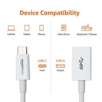 Amazon Basics USB-C to USB-A Adapter for All Devices