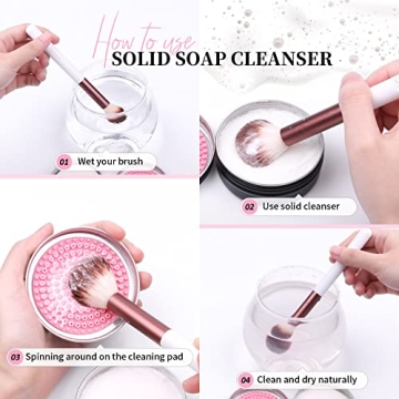 DUcare Solid Makeup Brush Cleaner Shampoo for Easy Cleaning