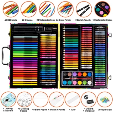 POPYOLA Art Set – 180 Piece Creative Drawing Kit