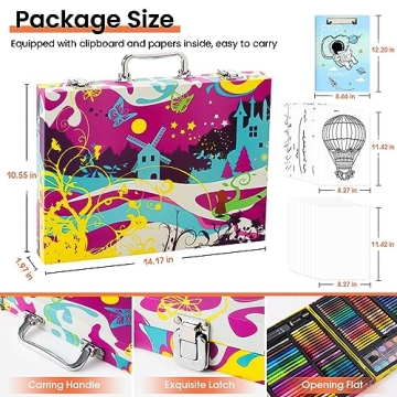 POPYOLA Art Set – 180 Piece Creative Drawing Kit