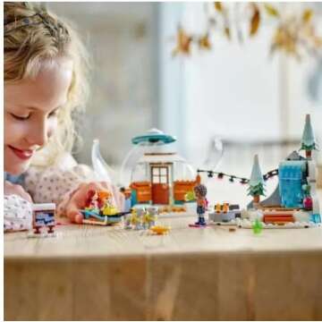 LEGO Friends Igloo Holiday Adventure 41760 Building Toy Set for Ages 8+, with 3 Dolls, 2 Dog Charact...