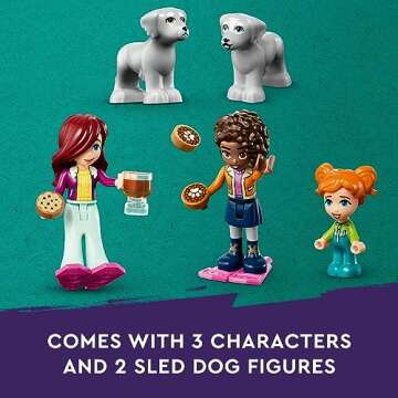 LEGO Friends Igloo Holiday Adventure 41760 Building Toy Set for Ages 8+, with 3 Dolls, 2 Dog Characters, A Winter Themed Gift for Kids 8-10 Who Love Snowy Adventures, Dog Sledding and Pretend Play