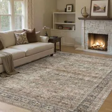 HUGEAR Machine Washable 5x7 Rugs for Living Spaces
