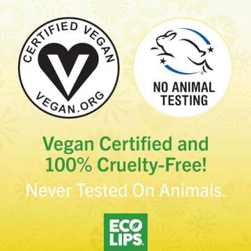 Eco Lips Bee Free Variety Pack Vegan Lip Balm | Candelilla Wax, Cocoa Butter & Coconut Oil Lip Care. Soothe & Moisturize Dry, Chapped Lips - 100% Plastic-Free Plant Pod Packaging - Made in USA