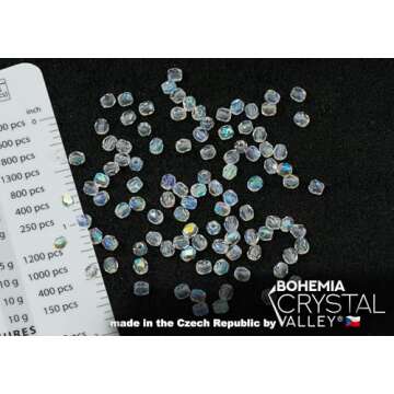 275 pcs Czech Glass Beads Set for Jewelry Making - Crystal AB
