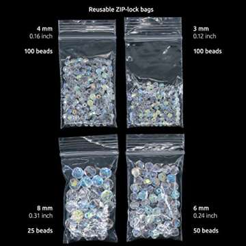 275 pcs Czech Glass Beads Set for Jewelry Making - Crystal AB