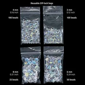 275 pcs Czech Glass Beads Set for Jewelry Making - Crystal AB