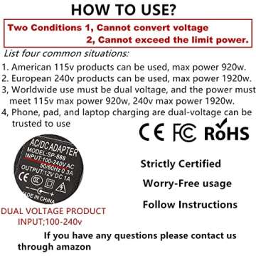 International Adapter for Travel, Universal Wall Charger Plug for Selective Dual Voltage Hair Dryer, Straightener, Iron with 5 Fast USB,Type-C,8A Worldwide AC Outlet UK US AU Asia 200+ (Black)