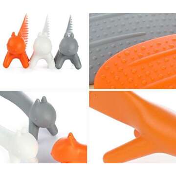 AKOAK 3 Piece Creative Household Kitchen Tools,Lovely Squirrel Shape Standing Spoon Non-stick Rice Spoon Fashion Rice Cooker Dishes Filled Scoop Shovel