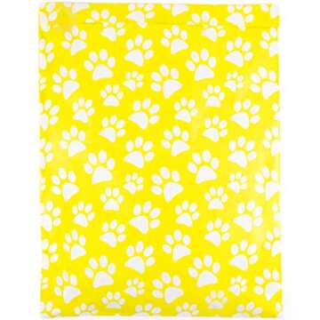 Inspired Mailers - Large Poly Mailers 14.5 x 19-50 Pack - Yellow Puppy Paw Prints - Cute Shipping Bags - Large Mailing Envelopes - Large Shipping Envelopes - Mailers Poly Bags
