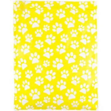 Inspired Mailers - Large Poly Mailers 14.5 x 19-50 Pack - Yellow Puppy Paw Prints - Cute Shipping Bags - Large Mailing Envelopes - Large Shipping Envelopes - Mailers Poly Bags