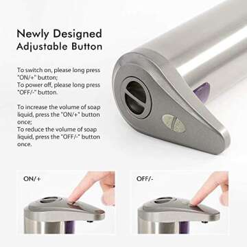 AiPoter Soap Dispenser - Touchless Automatic Soap Dispenser,Infrared Motion Sensor Dish Liquid Hands Free Auto Hand Soap Dispenser for Bathroom and Kitchen,Upgraded Waterproof Base[Newest Version]