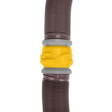 Camco Revolution 10-Foot Camper & RV Sewer Hose Extension- Features Pre-Attached 360-Degree Rotating Fittings - Heavy Duty Vinyl Construction - Made in the USA (39639)