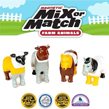 Magnetic Mix or Match Farm Animals Play Set for Kids