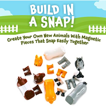 Magnetic Mix or Match Farm Animals Play Set for Kids