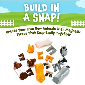 Magnetic Mix or Match Farm Animals Play Set for Kids