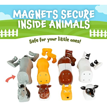 Magnetic Mix or Match Farm Animals Play Set for Kids