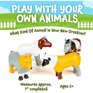 Magnetic Mix or Match Farm Animals Play Set for Kids