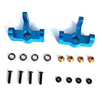 DEVMO 2pak RC Hub Carrier, RC Metal Steering Hub Carrier Knuckle Left/Right Compatible with W-ltoys ...