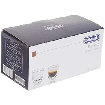Premium De'Longhi Double Walled Thermo Espresso Glasses Set
